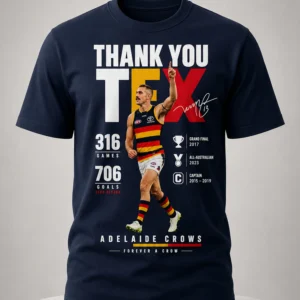 2026 adelaide crows taylor walker forever a crow shirt
