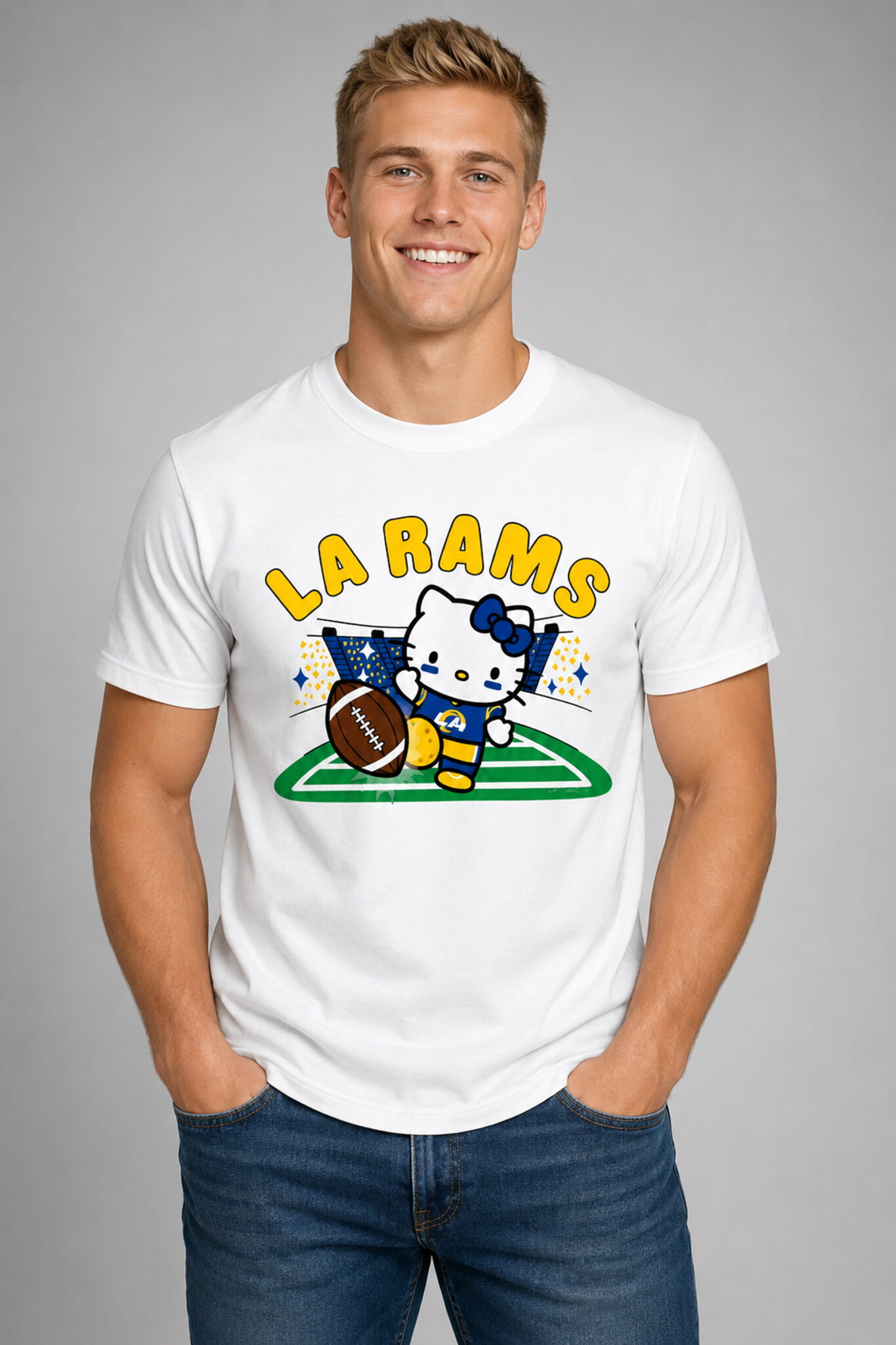 2026 los angeles rams hello kitty bobblehead shirt2
