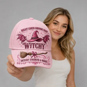 breast cancer survivors heart witchy strength and magic hat2