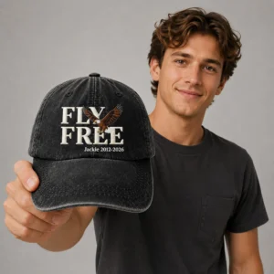 unisex fly free jackie embroidery hat2