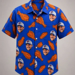 bills josh allen head chicken wing hawaiian shirt
