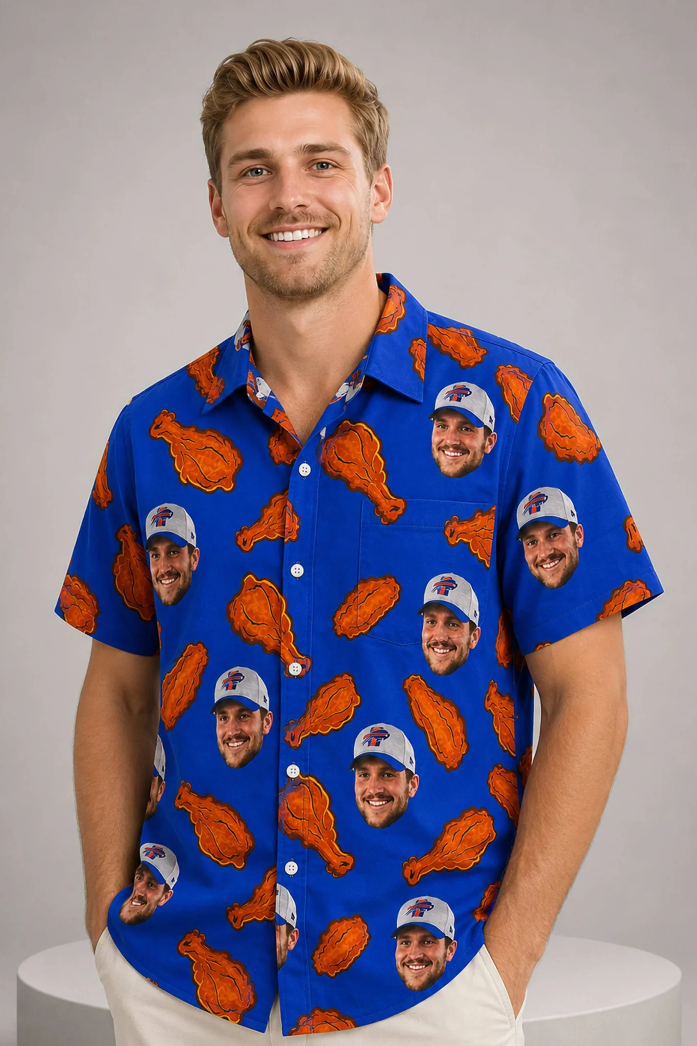 bills josh allen head chicken wing hawaiian shirt2