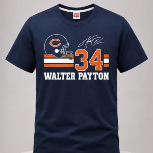 chicago bears 34 signature walter payton shirt