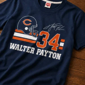 chicago bears 34 signature walter payton shirt1