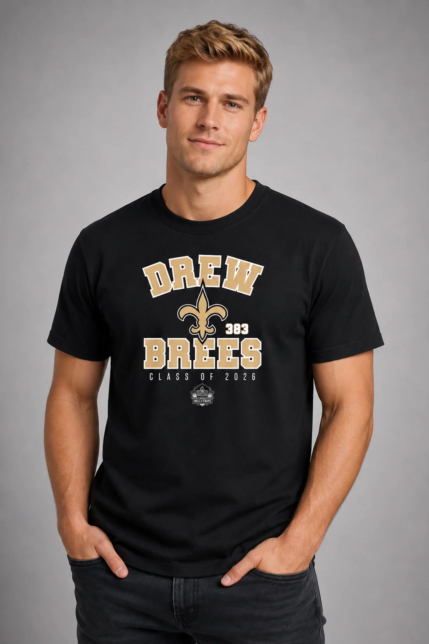 drew brees saints hof class of 2026 enshrinee t shirt1