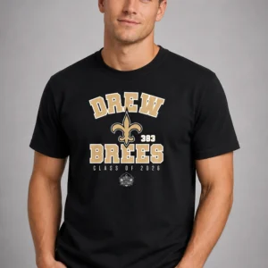 drew brees saints hof class of 2026 enshrinee t shirt1