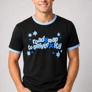 hunter roady map to university shirt2