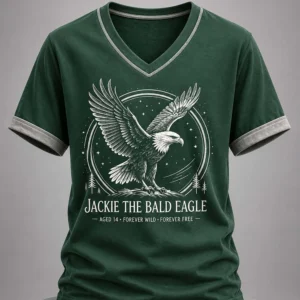 jackie the bald eagle aged 14 forever wild forever free shirt2