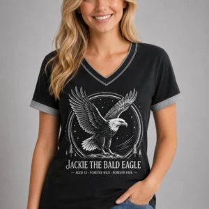 jackie the bald eagle aged 14 forever wild forever free shirt3