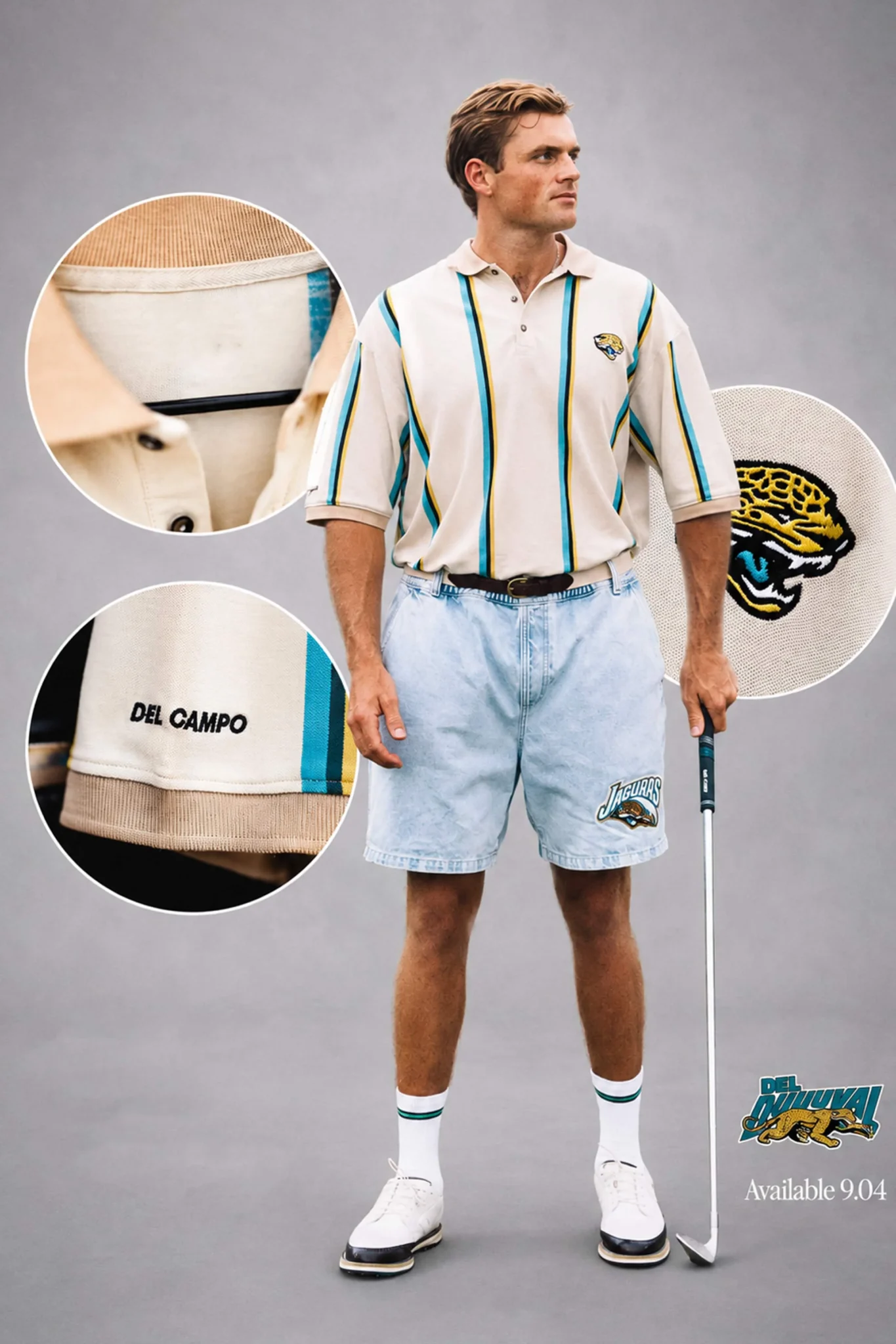 jacksonville jaguars del duuuval golf polo shirt2