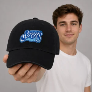 cleveland siren black primary adjustable hat2