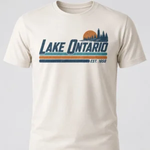 lake ontario retro stripe t shirt