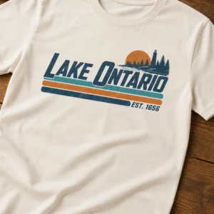 lake ontario retro stripe t shirt1