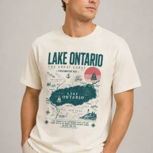 lake ontario vintage map and great lakes shirt2