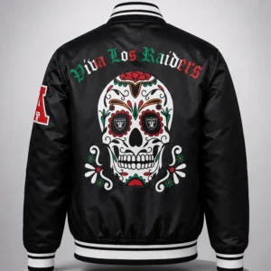 las vegas raiders viva los raiders bomber jacket1
