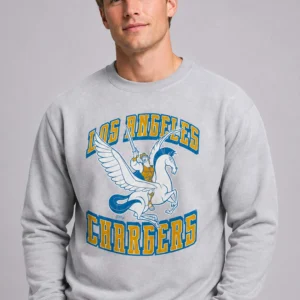 los angeles chargers hercules and pegasus pullover sweatshirt2