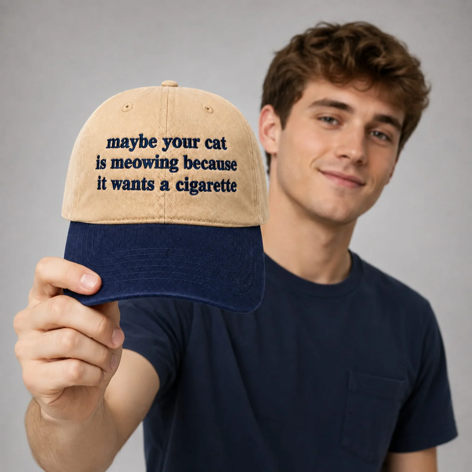 maybe your cat is meowing because it wants a cigarette hat2