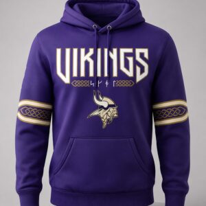 minnesota vikings 2026 rivalries norse pattern football pullover hoodie