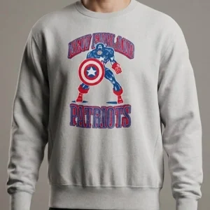 ne patriots captain america pullover sweatshirt2