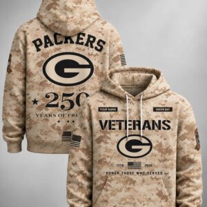 packers military appreciation 250 years of freedom camo hoodie
