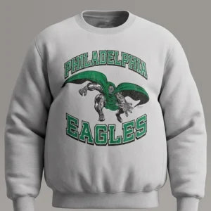 philadelphia eagles doctor doom pullover sweatshirt