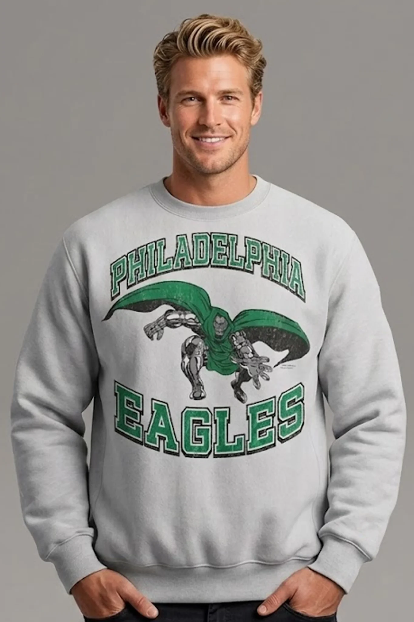 philadelphia eagles doctor doom pullover sweatshirt1