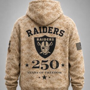 raiders military appreciation 250 years of freedom camo hoodie1