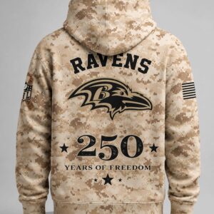 ravens military appreciation 250 years of freedom camo hoodie2