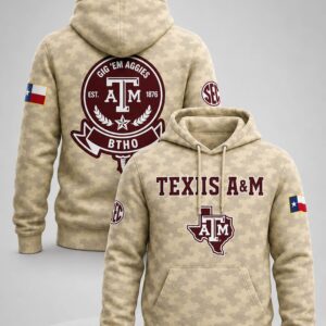 texas am honor and support desert camo hoodie