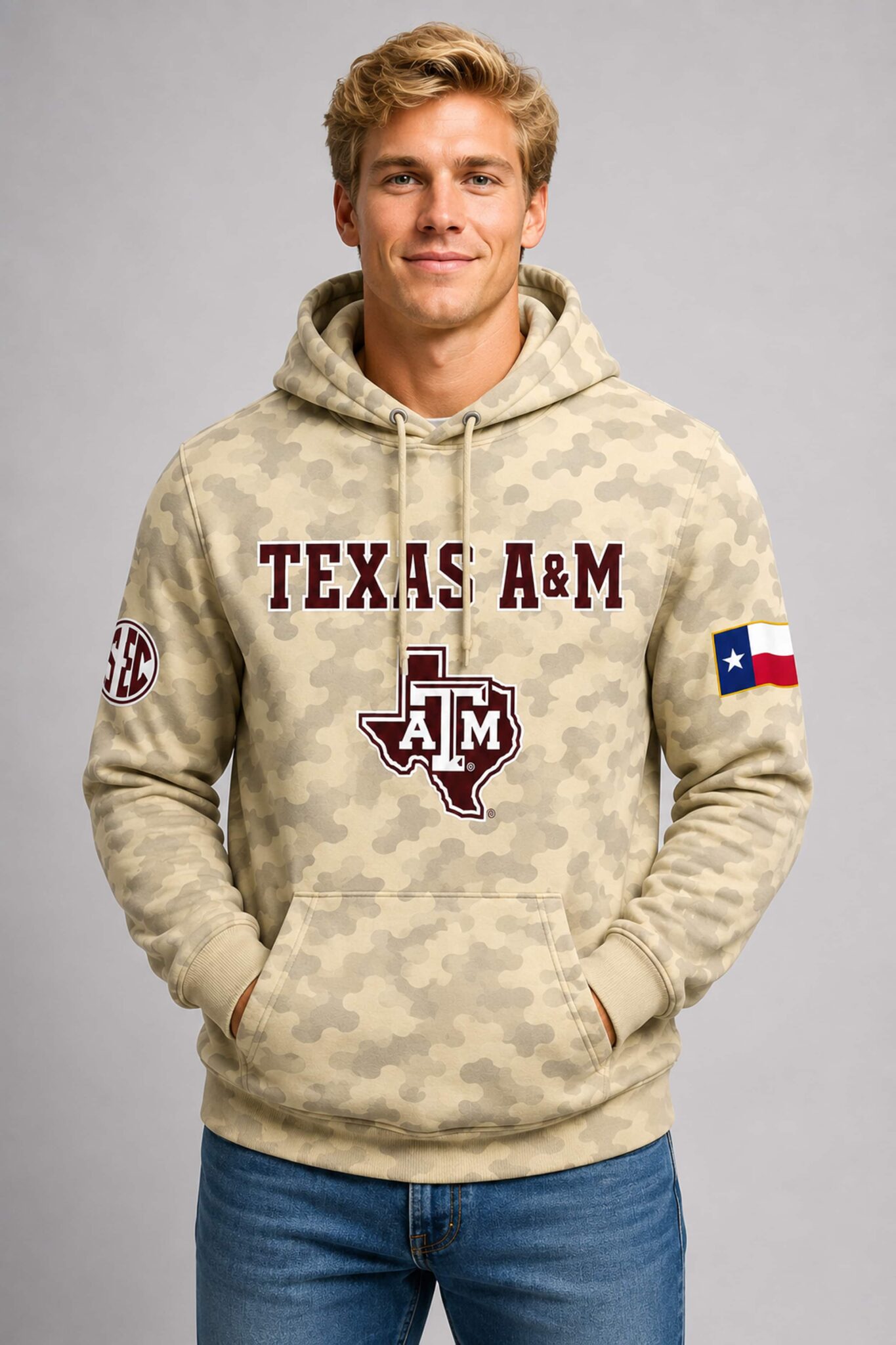 texas am honor and support desert camo hoodie3