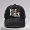unisex fly free jackie embroidery hat