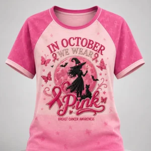 unisex in october we wear pink breast cancer awareness shirt