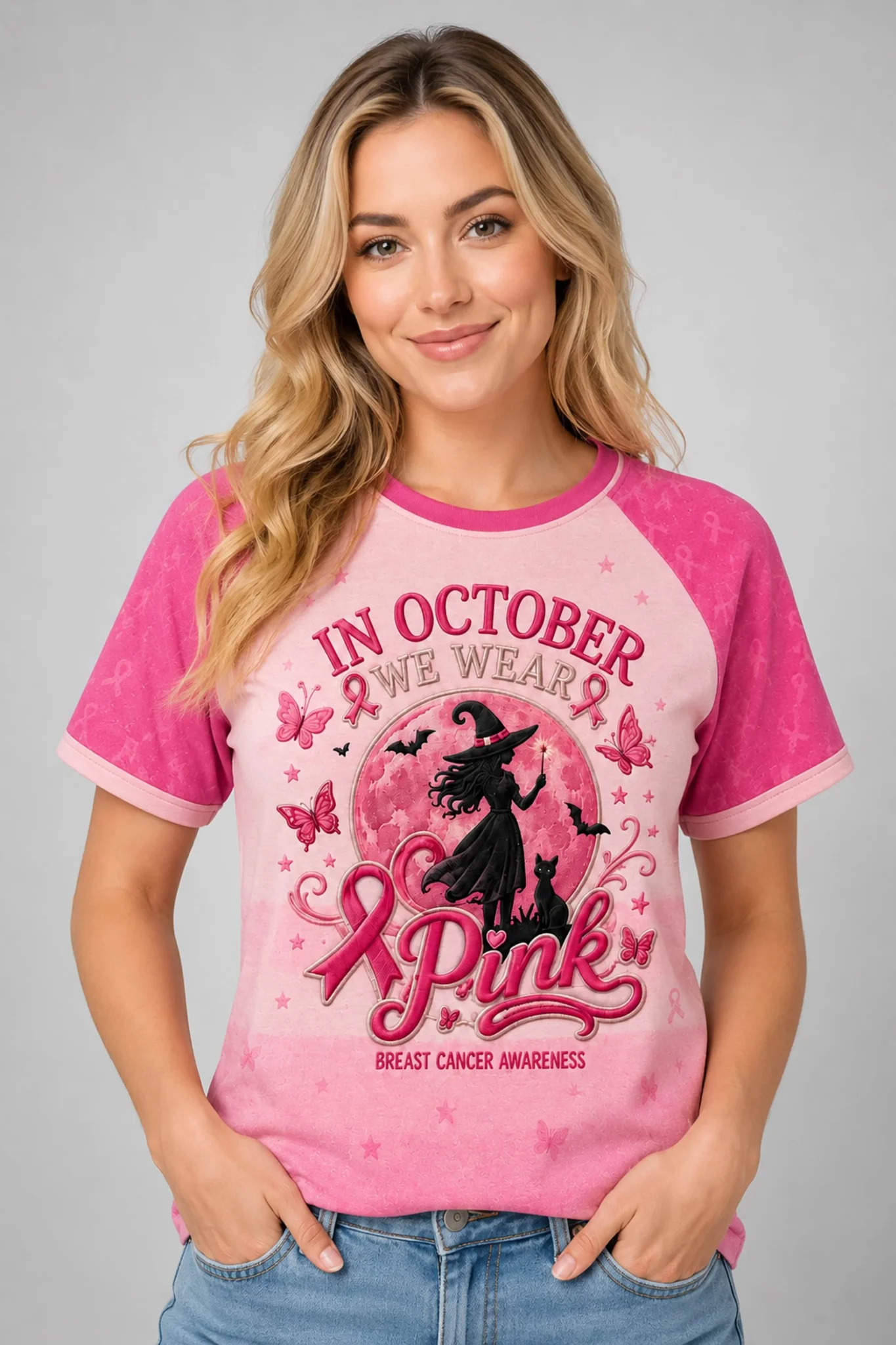 unisex in october we wear pink breast cancer awareness shirt2