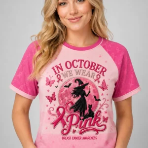 unisex in october we wear pink breast cancer awareness shirt2