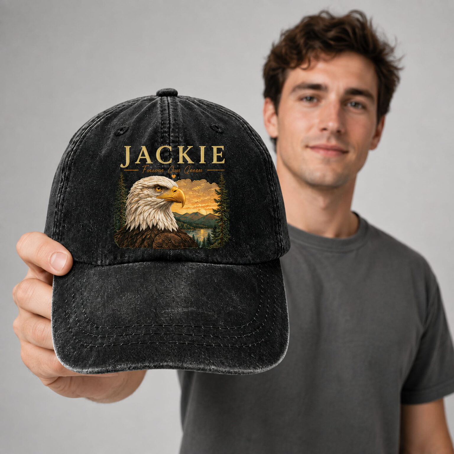 unisex jackie forever our queen printed hat2