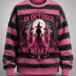 Unisex Witches In October We Wear Pink Regular Sweatshirt