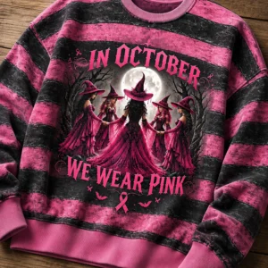 unisex witches in october we wear pink regular sweatshirt1