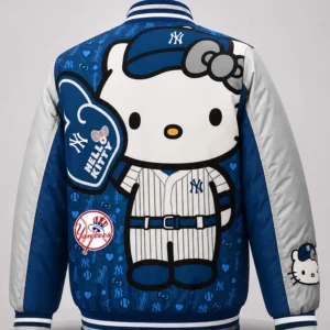 yankees x hello kitty full zip bomber jacket2