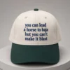 you can lead a horse to baja but you cant make it blast hat