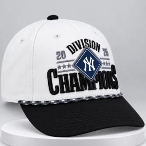 ny yankees 2026 al east champions locker room hat1