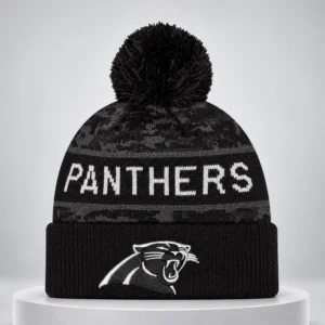 carolina panthers 2026 salute to service cuffed knit hat