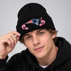 assc x ne patriots cherry blossoms beanie hat1