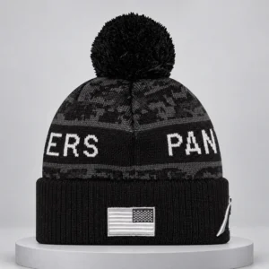 carolina panthers 2026 salute to service cuffed knit hat1