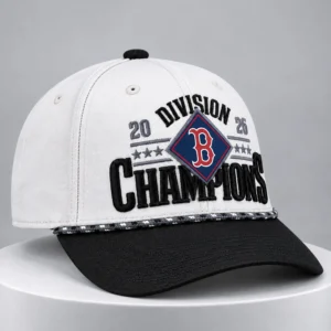 red sox 2026 al east division champions locker room hat1
