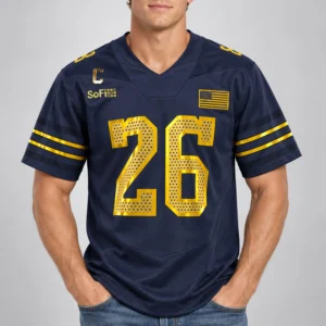 armour 26 navy notre dame fighting irish 2026 shamrock series football jersey2