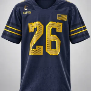 armour 26 navy notre dame fighting irish 2026 shamrock series football jersey3