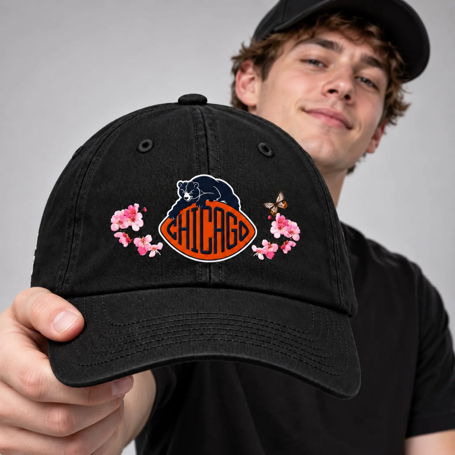 assc x chicago bears cherry blossoms hat2