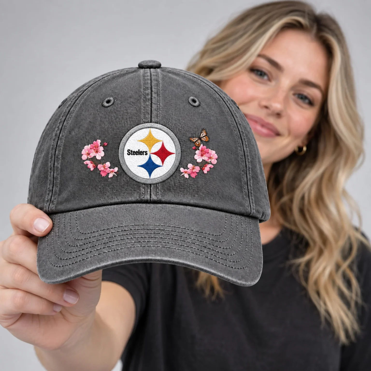 assc x pittsburgh steelers cherry blossoms hat2