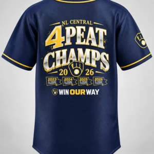 brewers nl central champions 4 peat 2026 jersey3
