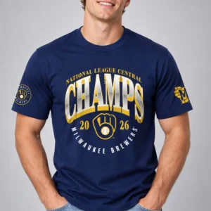 brewers win our way nl central champions 4 peat 2026 t shirt1